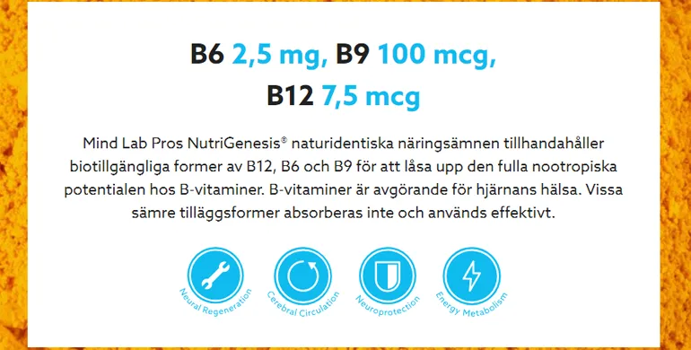 Vitamin B6, B9, B12